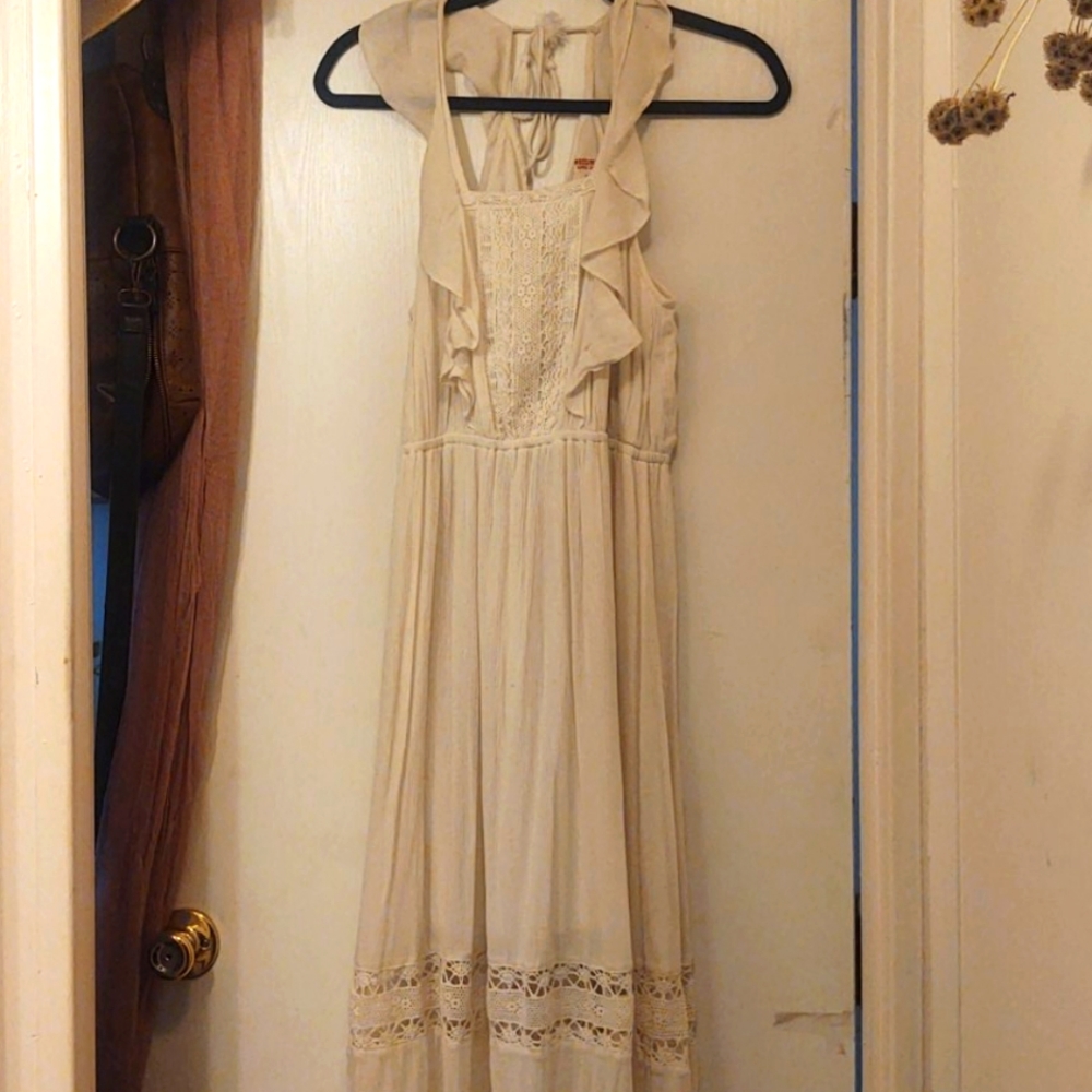 Boho ivory maxi dress